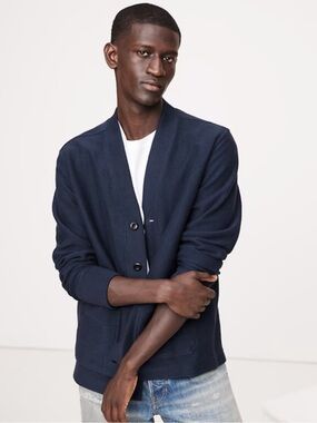 Banana Republic Men’s Terry Cloth Cardigan